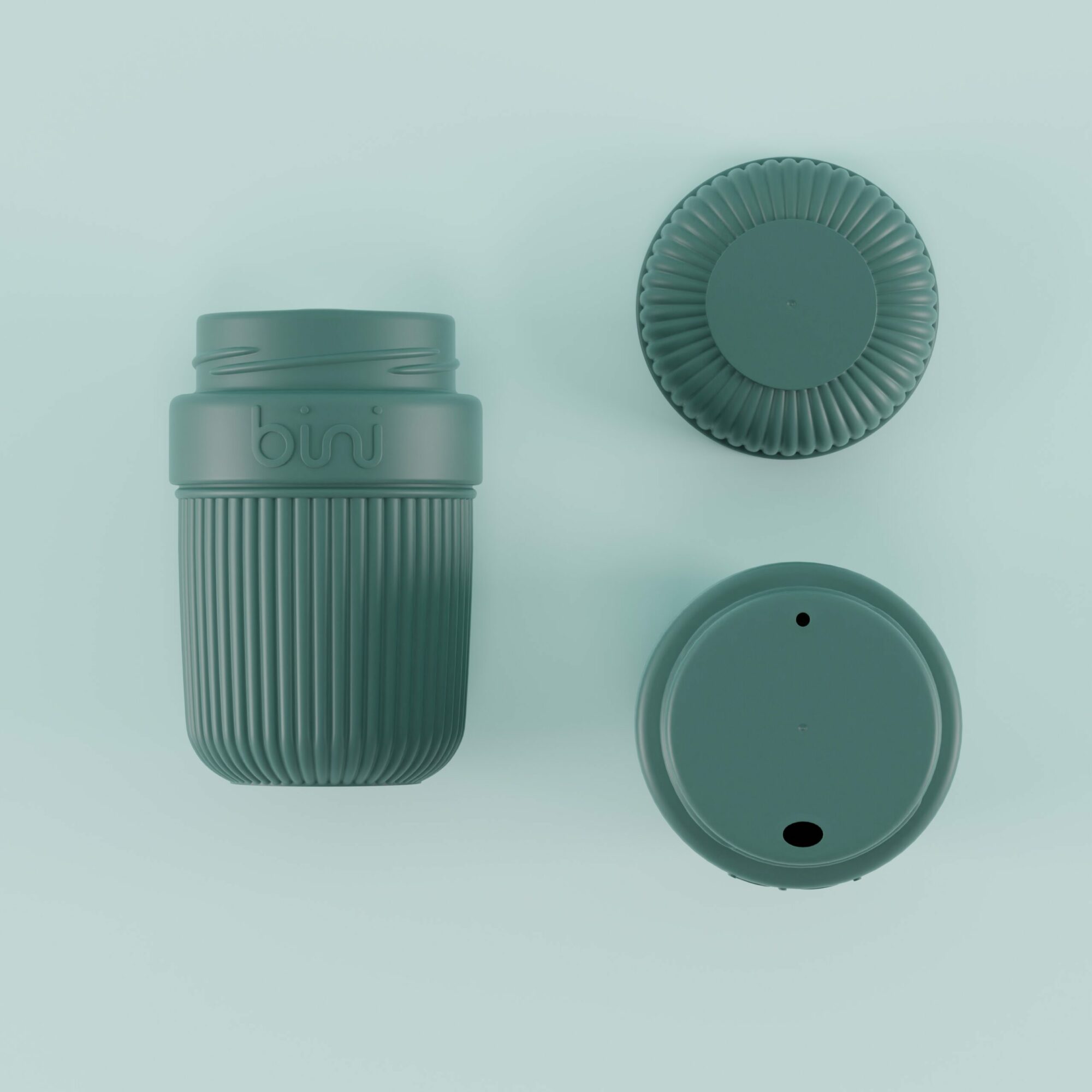 Mug BINI reutilisable BLEU CANARD
