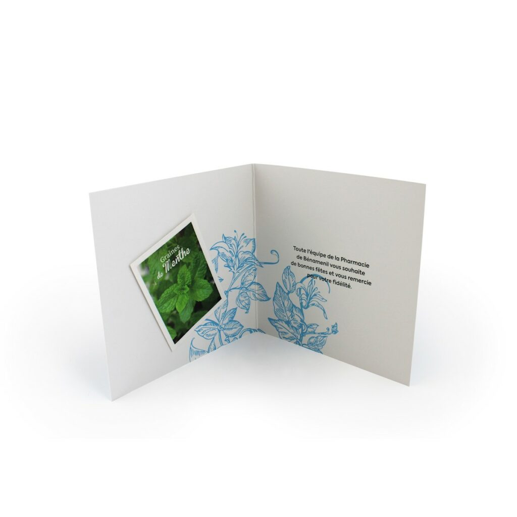 carte avec sachet de graines