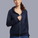 sweat capuche zip made in france