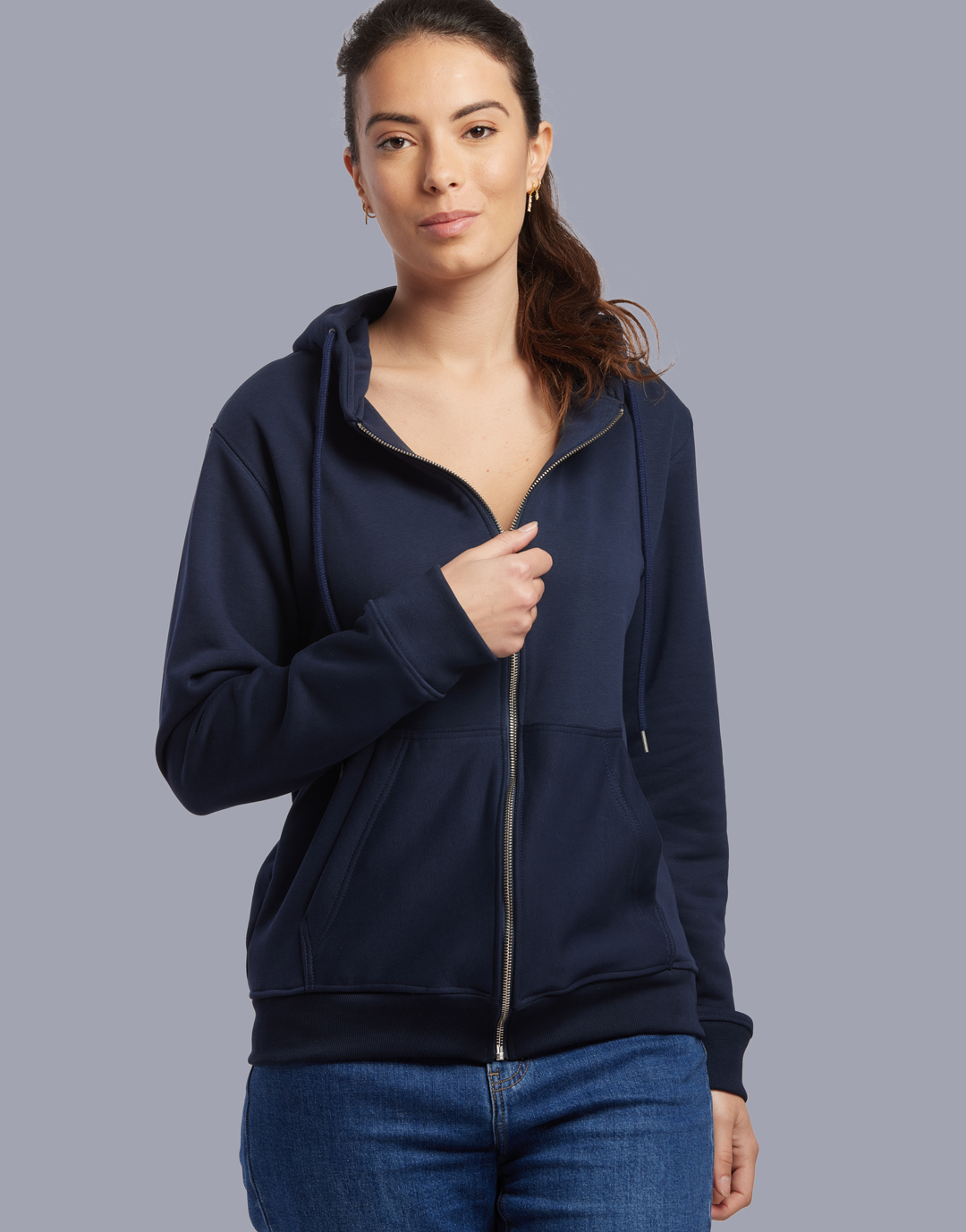 sweat capuche zip made in france