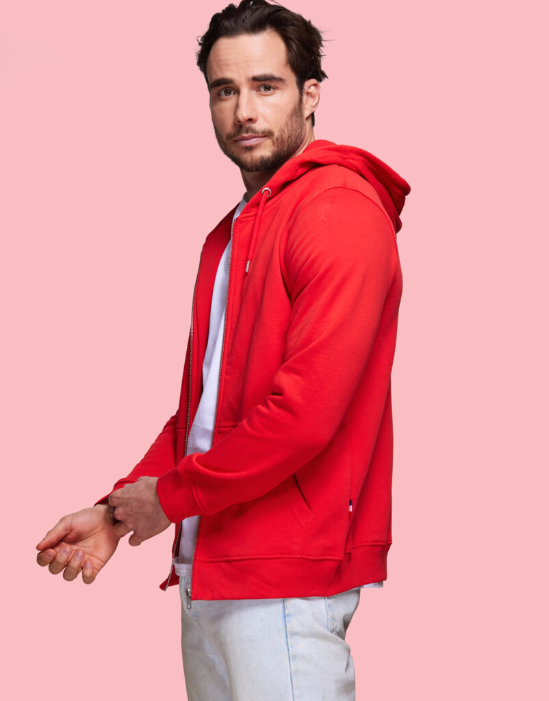 sweat capuche zippé made in france