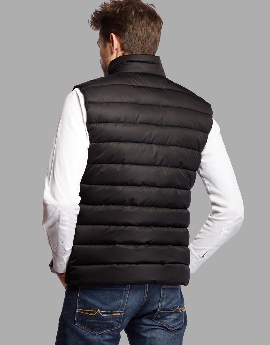 Doudoune sans manche noir made in France