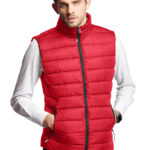 Doudoune sans manche rouge made in France